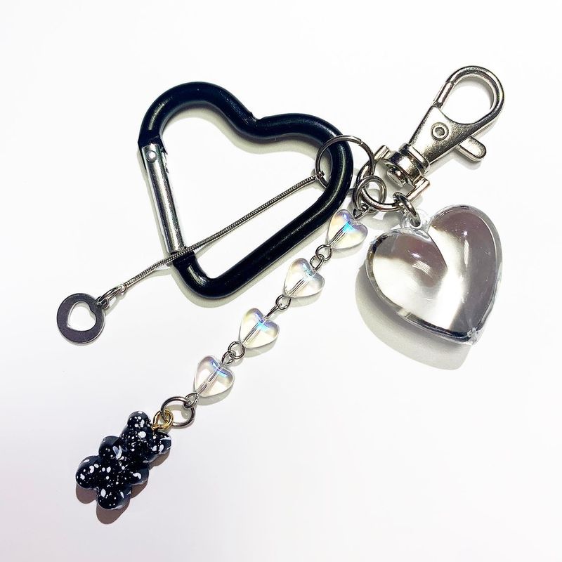 [Billlie Siyoon/Oneus Xion] Ink marble bear keychain (2color)