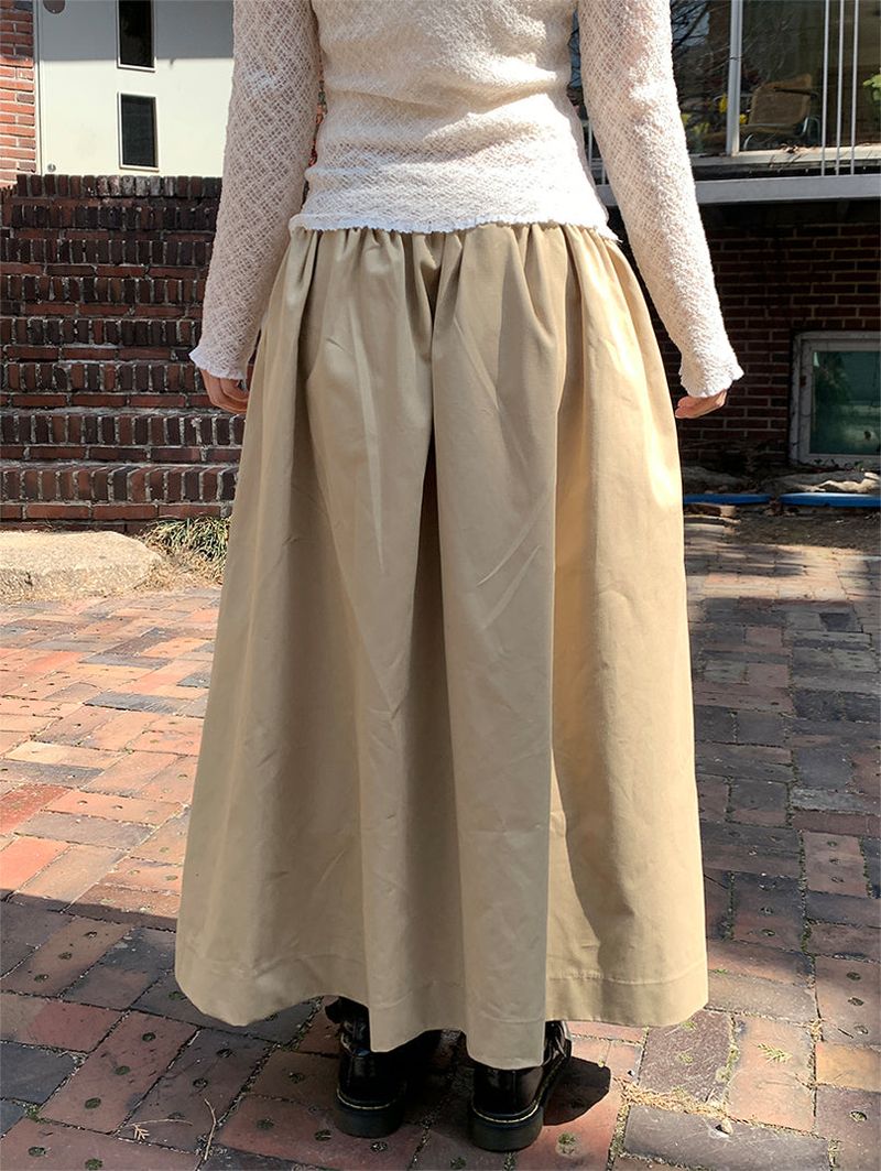 FEVER FLARE MAXI SKIRT (4C)
