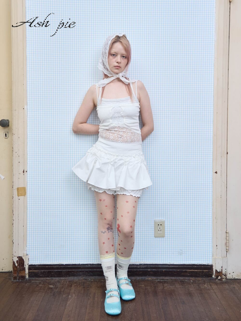 Ash pie（アッシュパイ）の「26SS ダブルレイヤー レース キャミソール（トップス）」