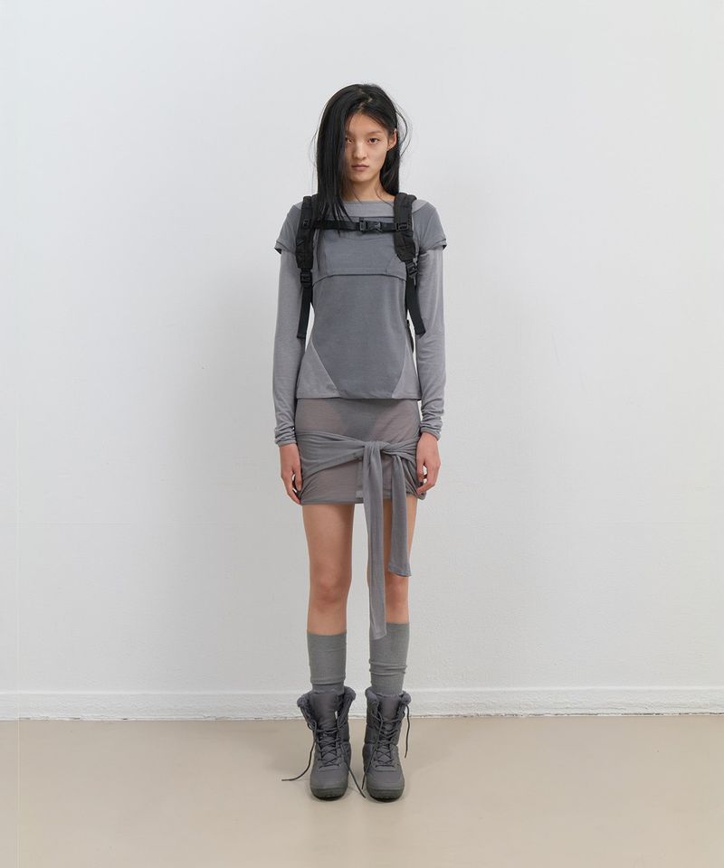 ojos（オホス）の「Halter Strap Long Sleeve / Grey（Tops）」