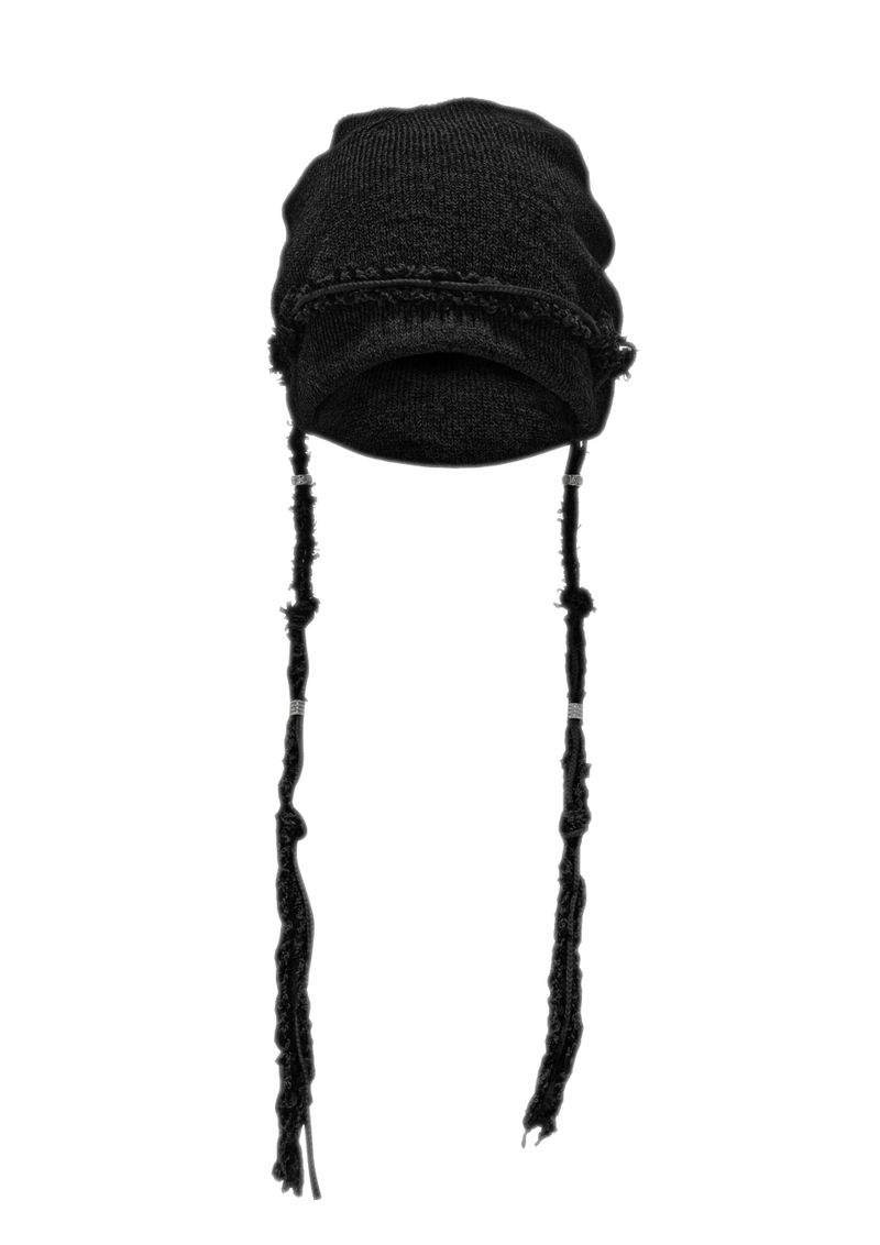 JUNGDO（ジョンド）の「 KNIT BRAID BEANIE . BLACK（Hats）」
