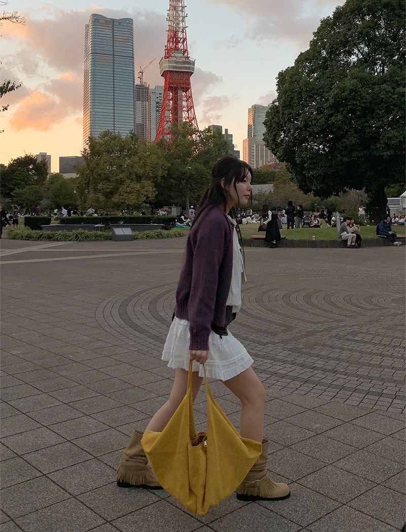 SUEDE BAGUETTE BAG (2C)