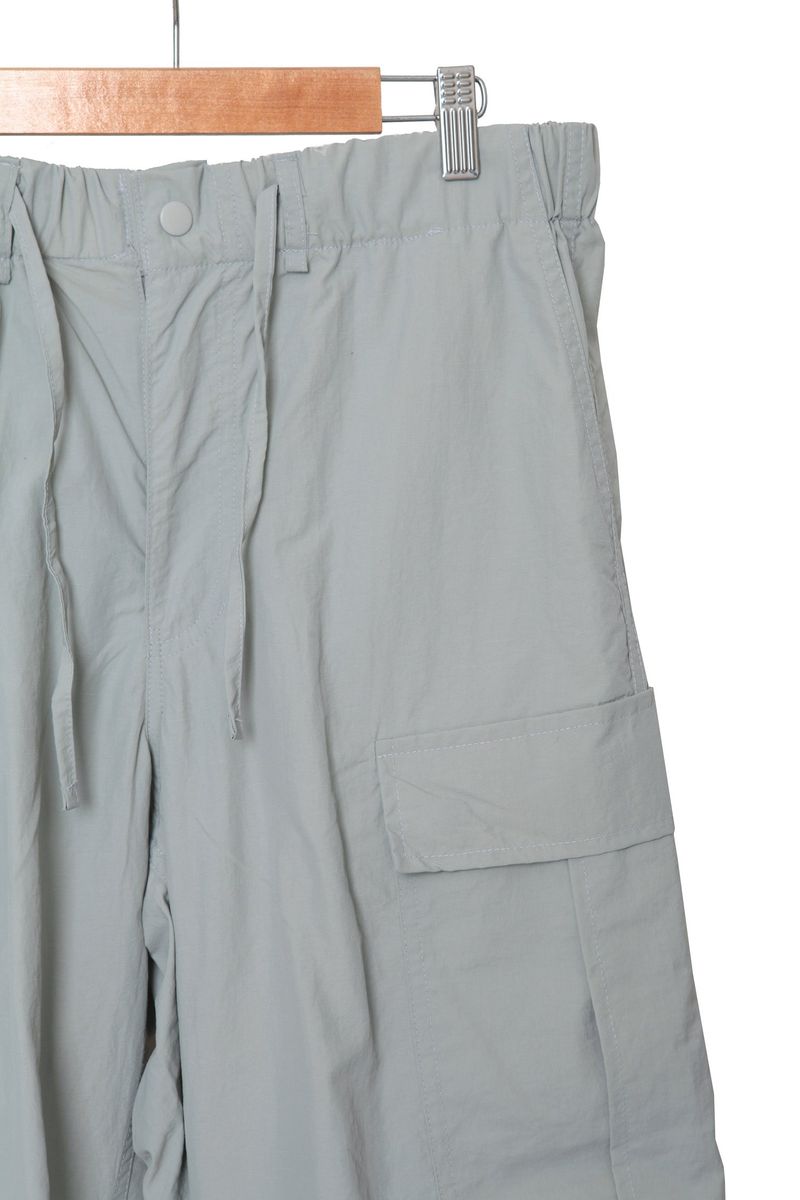 wide nylon cargo pants