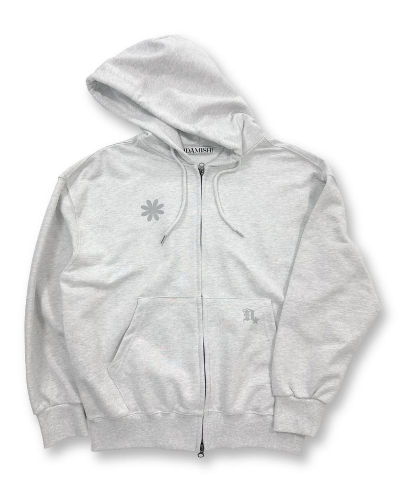 Symbol Logo Twoway Hoodie Zip-up_Light Gray
