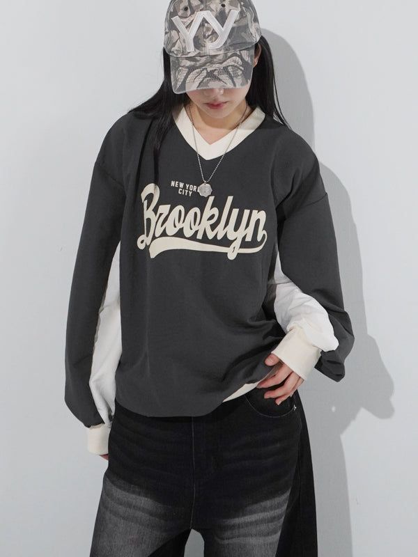 KIXI（キッシー）の「(UNISEX) NYオーバーフィットクリスピースウェットシャツ（トップス）」