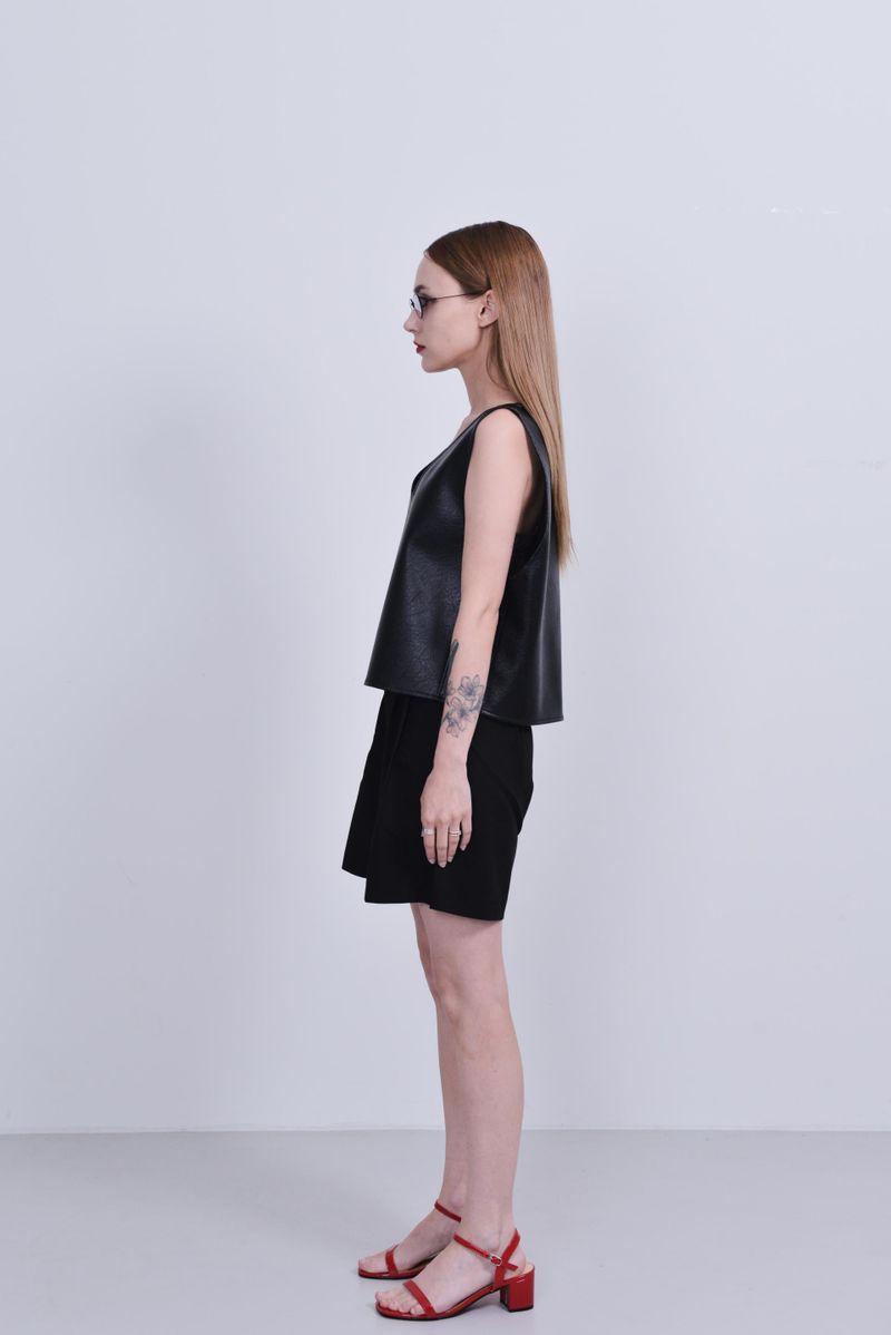 vegan leather vest