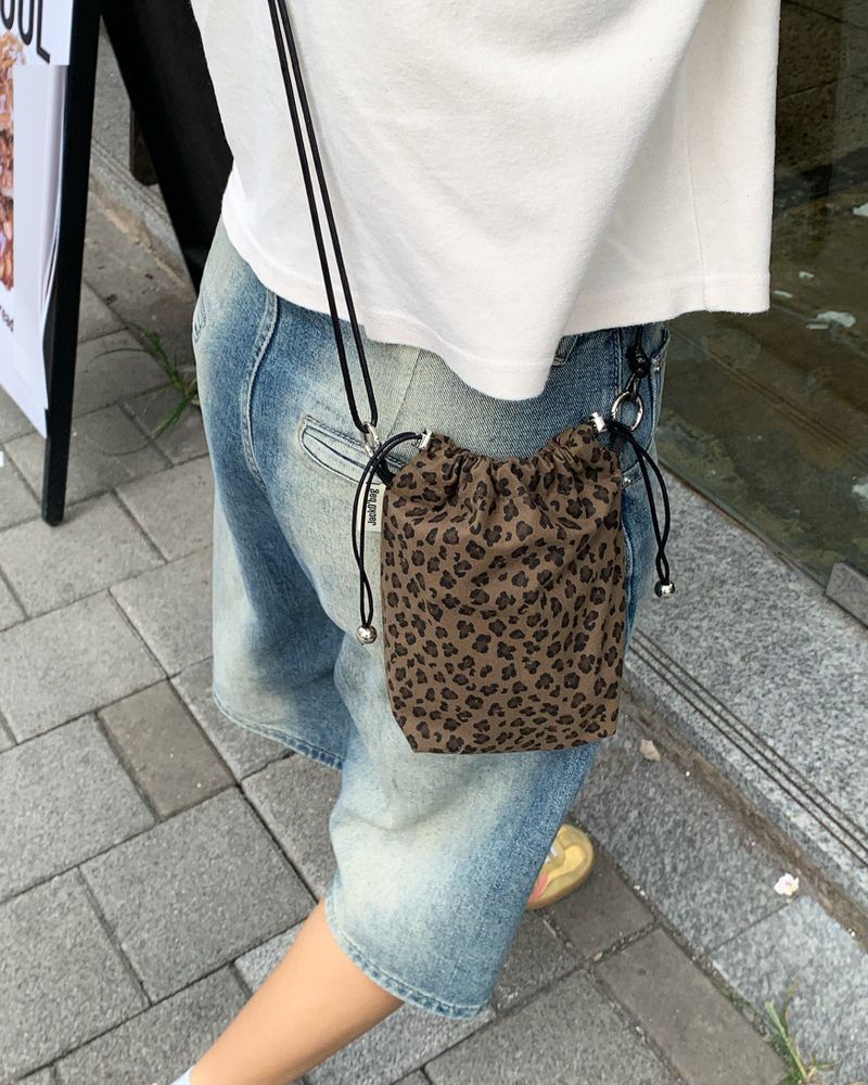 Leopard mini bag - KHAKI