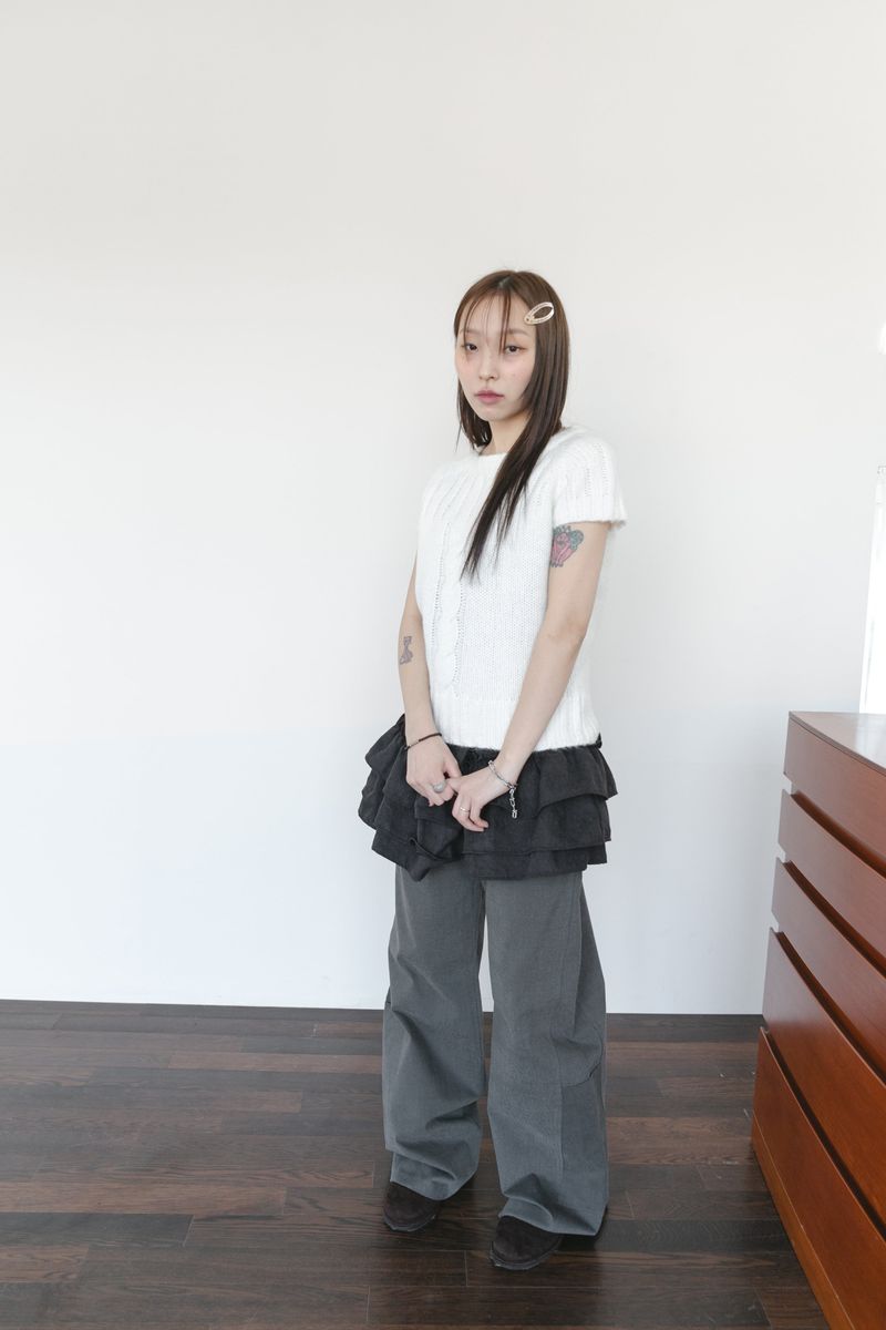 peach side pocket wide pants(2colors)