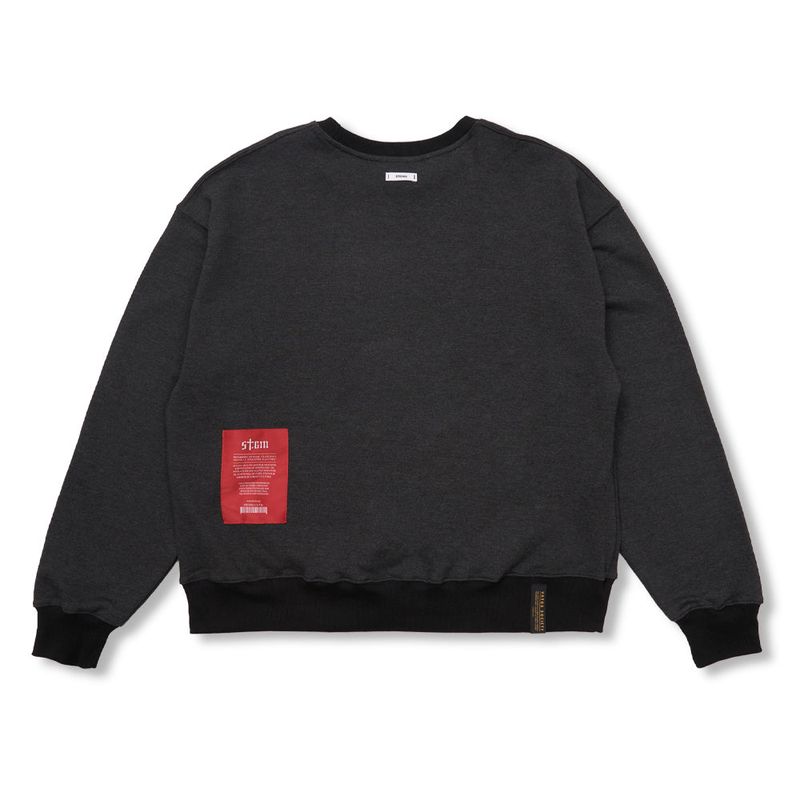 Fame Oversized Crewneck Charcoal / Green