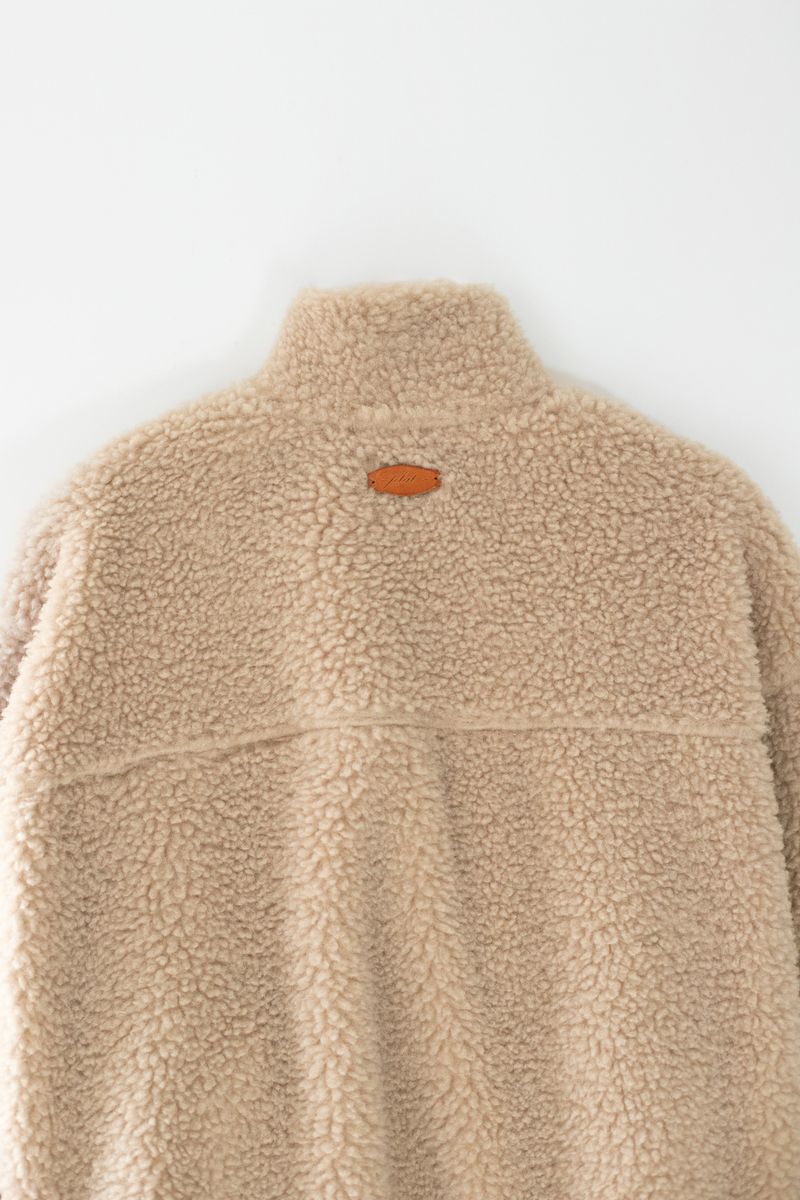Boucle zip-up (Beige)