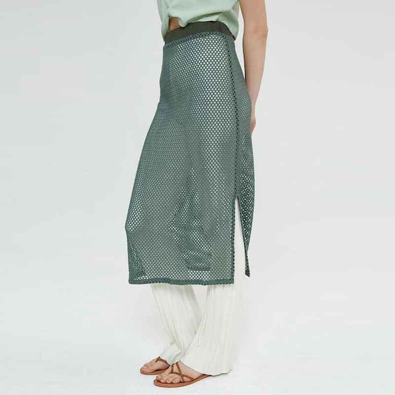 CROCHET SKIRT (KHAKI)