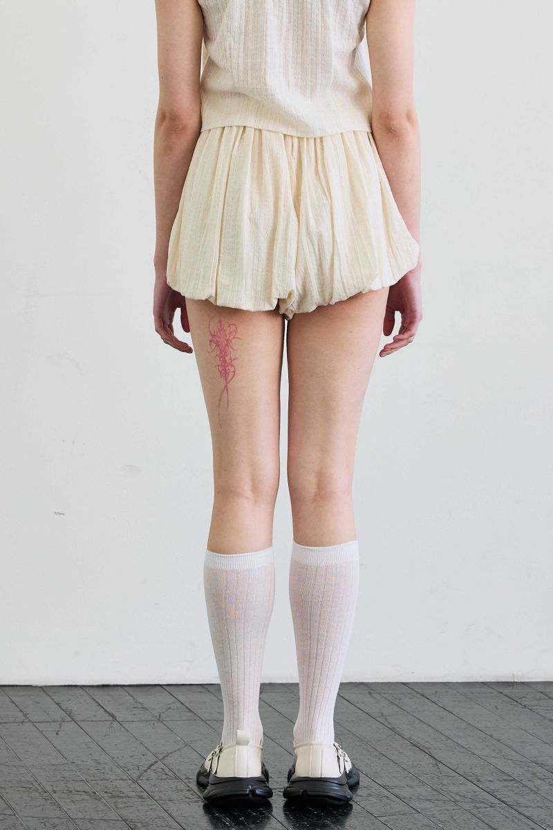 CUDDLY BALLOON SKIRT PANTS / BEIGE