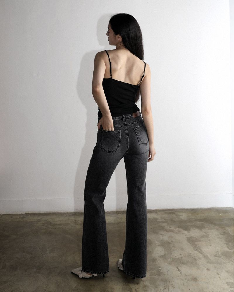 Metal Triclipse Regular Fit Bootcut Denim Pants Gray