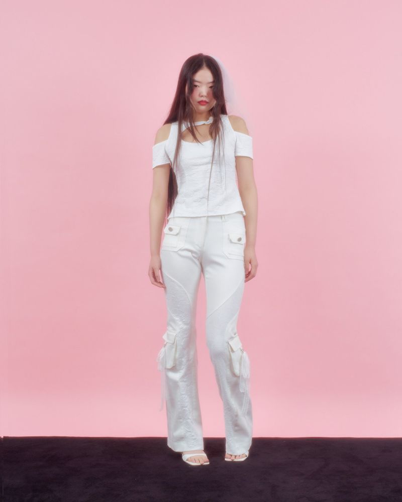 ROSE HALTER BLOUSE [WHITE]