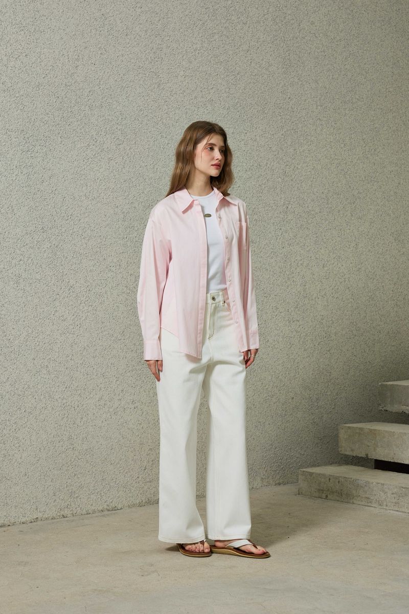BRIGHT OVERSIZED SHIRT / PINK