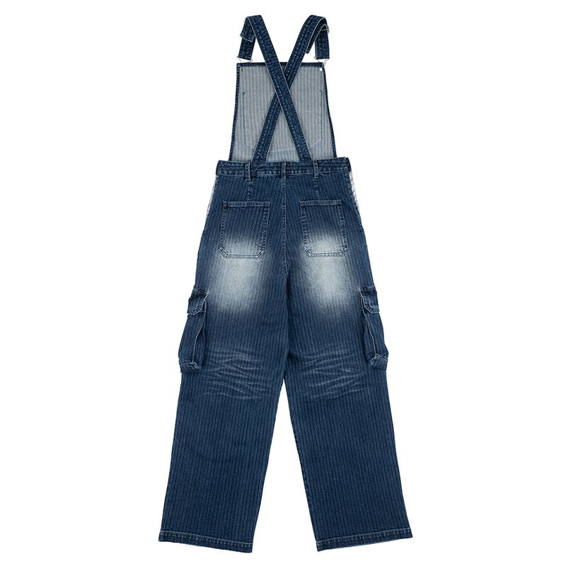 Herringbone denim overall