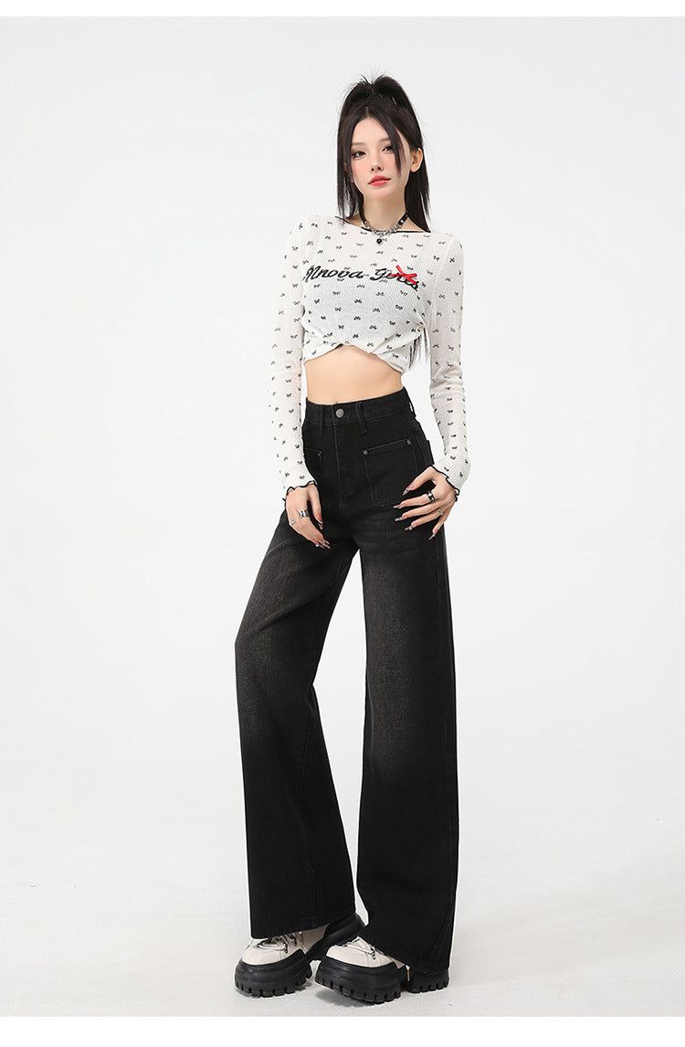 Charcoal Grey High-Rise Sculpting Cargo Jeans