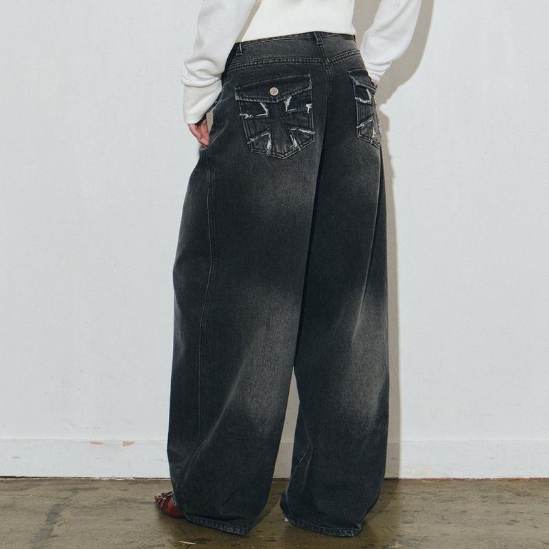 eg pk デニムパンツ (black)