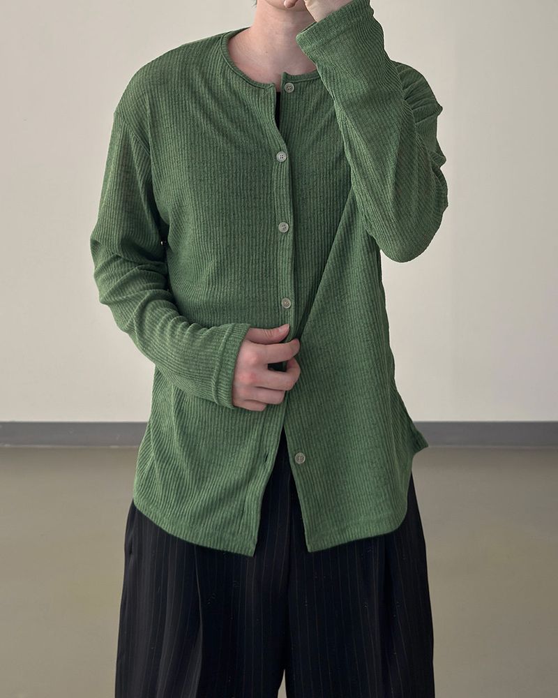 Erin Summer Linen Ribbed Cardigan