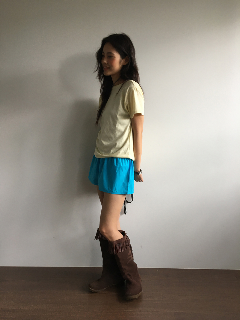 Neon button shorts (2color)