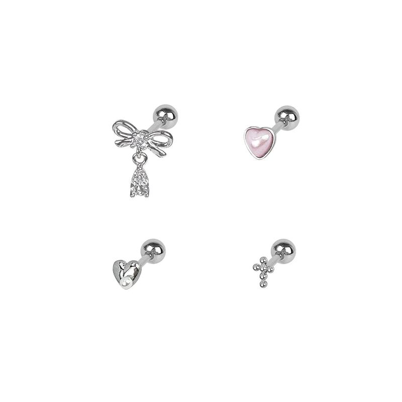 VVV（ブイブイブイ）の「[SET] シュガー クロス ハート ピアス（アクセサリー）」