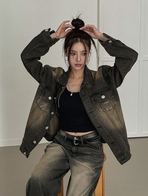 Betty Tin Beige Denim Tracker Jacket