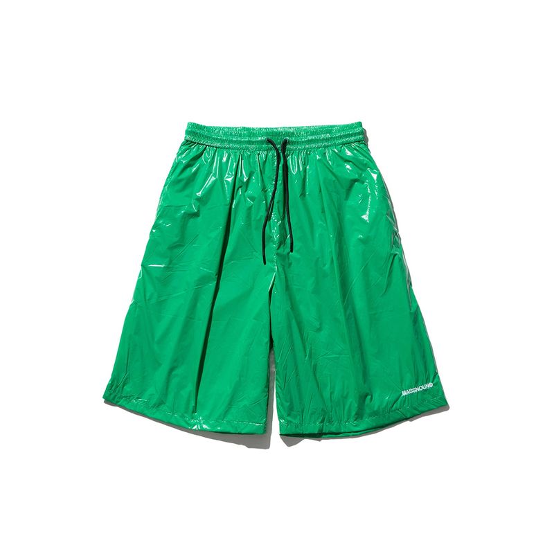 C LOGO ONE TUCK SATIN WIDE SHORT PANTS