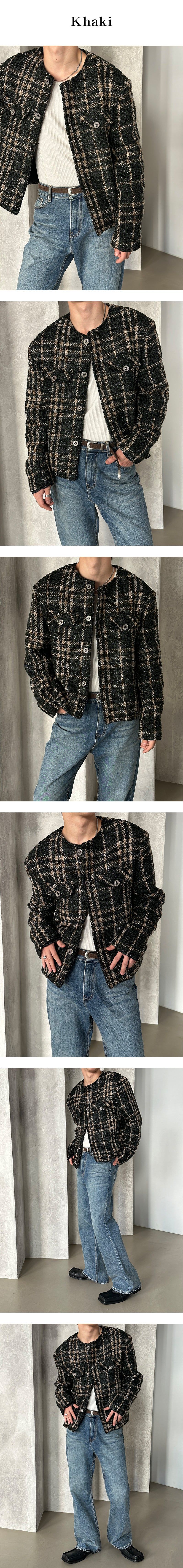 [F/W] Check two pocket tweed jacket(2color)