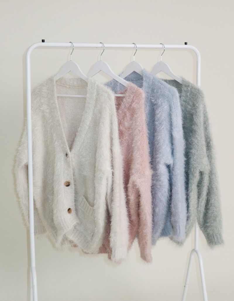 Featheryan Rouge Long Angora Cardigan