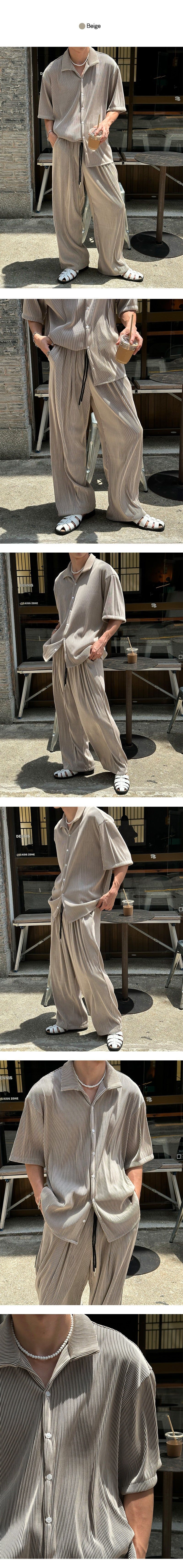 [SET UP가능] Multi pleats pants (4color)