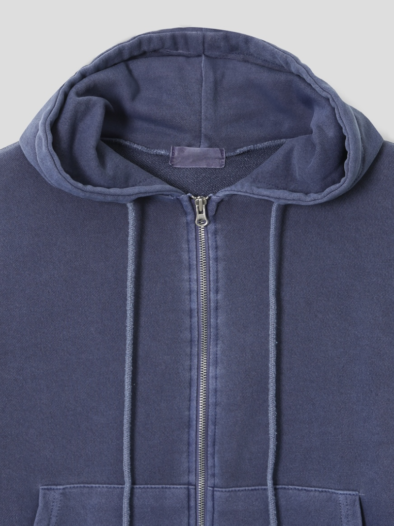 pigment crop hood zip up 
