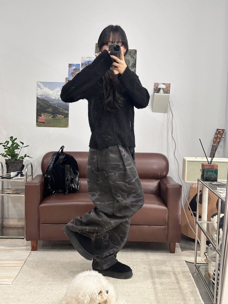 CAMO CARPENTER SNAP SWEAT PANTS