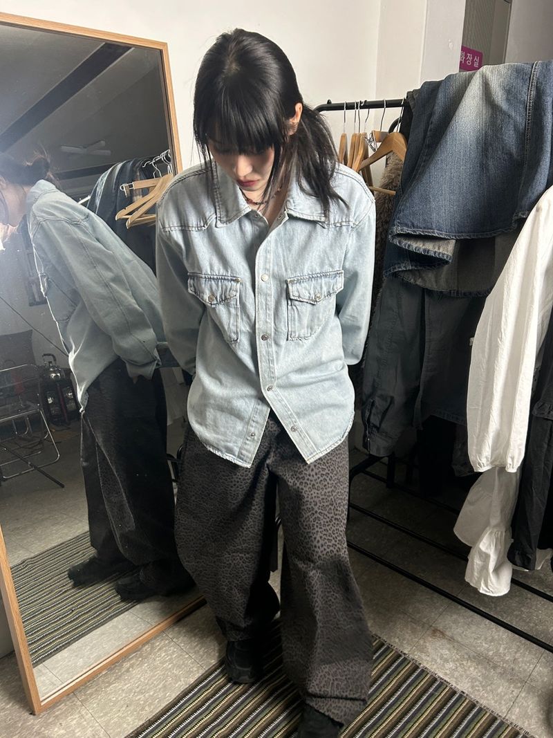 (2colors) vt washing west denim sh jacket
