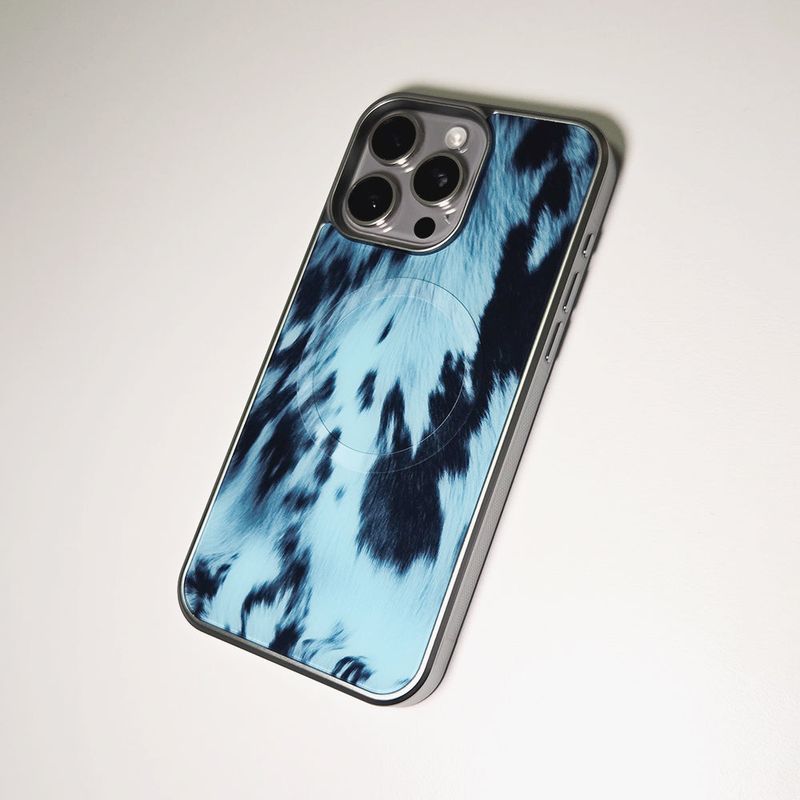 Classic Cowhide Phone Case SkyBlue (SV_MagSafe)