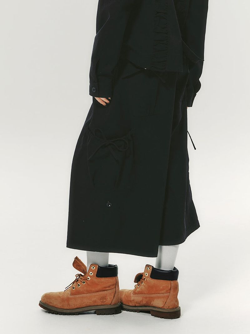 COTTON CAPRI PANTS BLACK