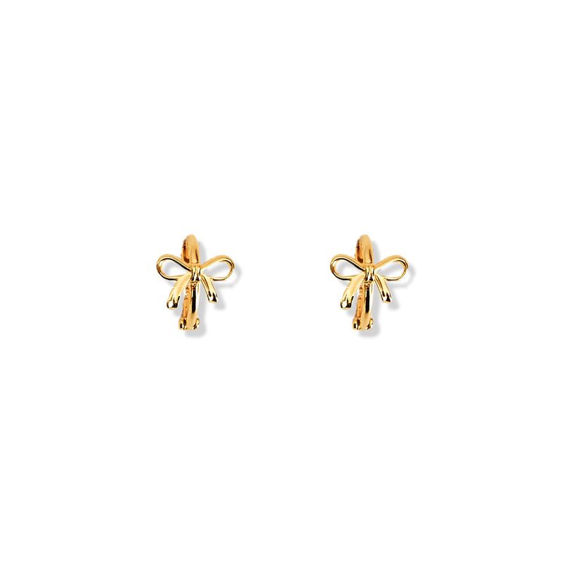 [925 SILVER] Baby Ribbon One touch Earring