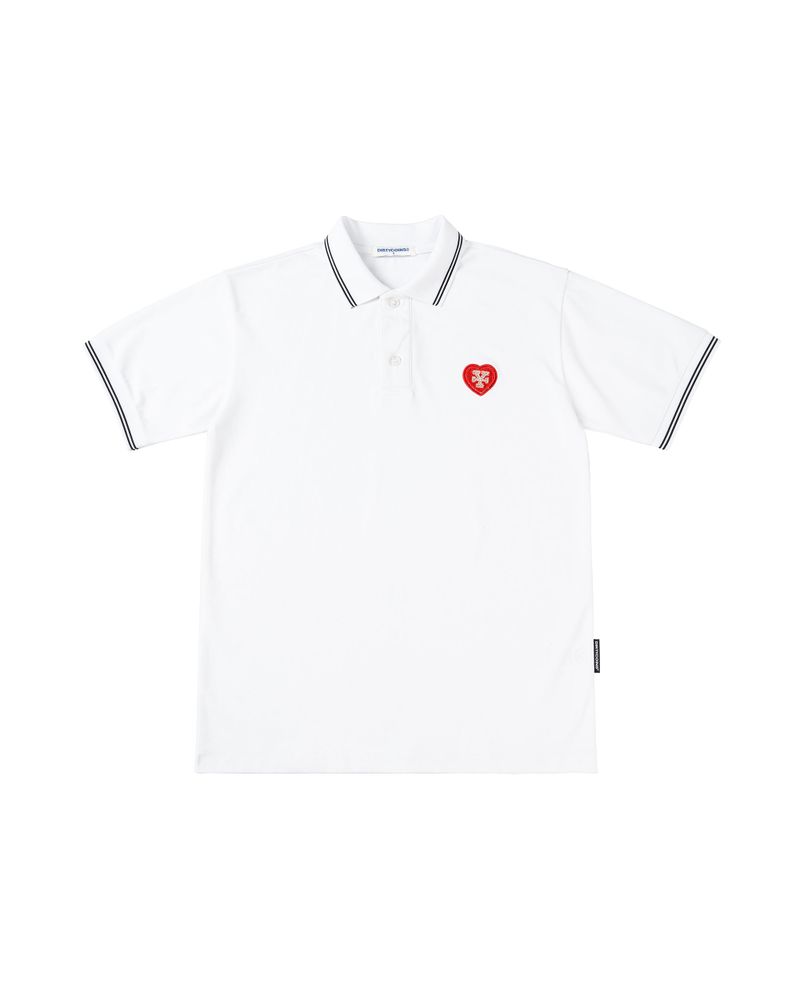 DirtyCoins（ダーティーコインズ）の「Heart Patch Regular Polo - White（Tops）」