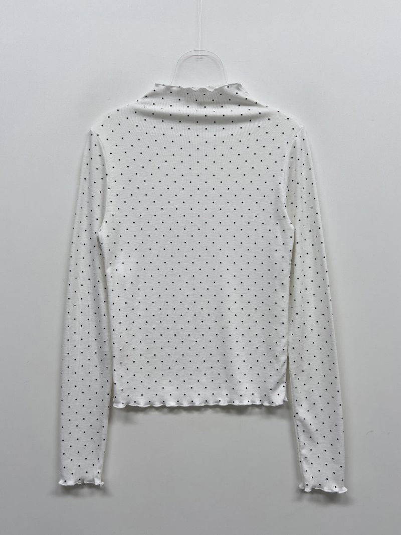 Dot Wave Turtleneck T-Shirt
