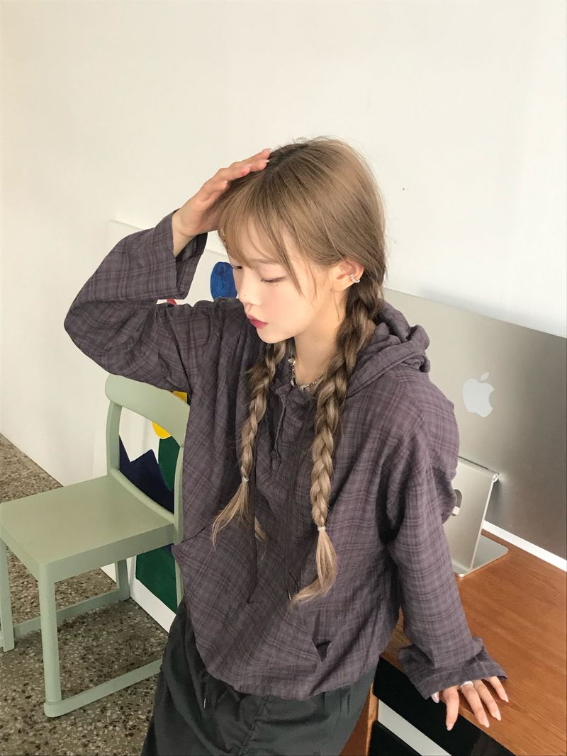 Appealing check hoodie