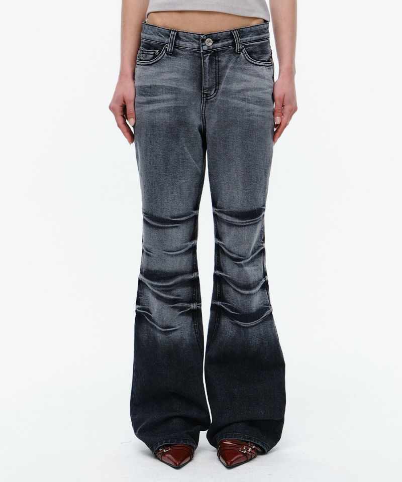 MIDNIGHT MOVE（ミッドナイトムーブ）の「wrinkle denim pants (black)（Pants）」