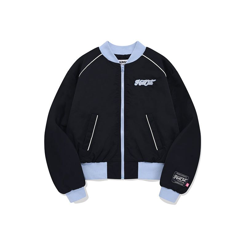 UNI LOGO WAPPEN CROP BLOUSON JACKET [NAVY]