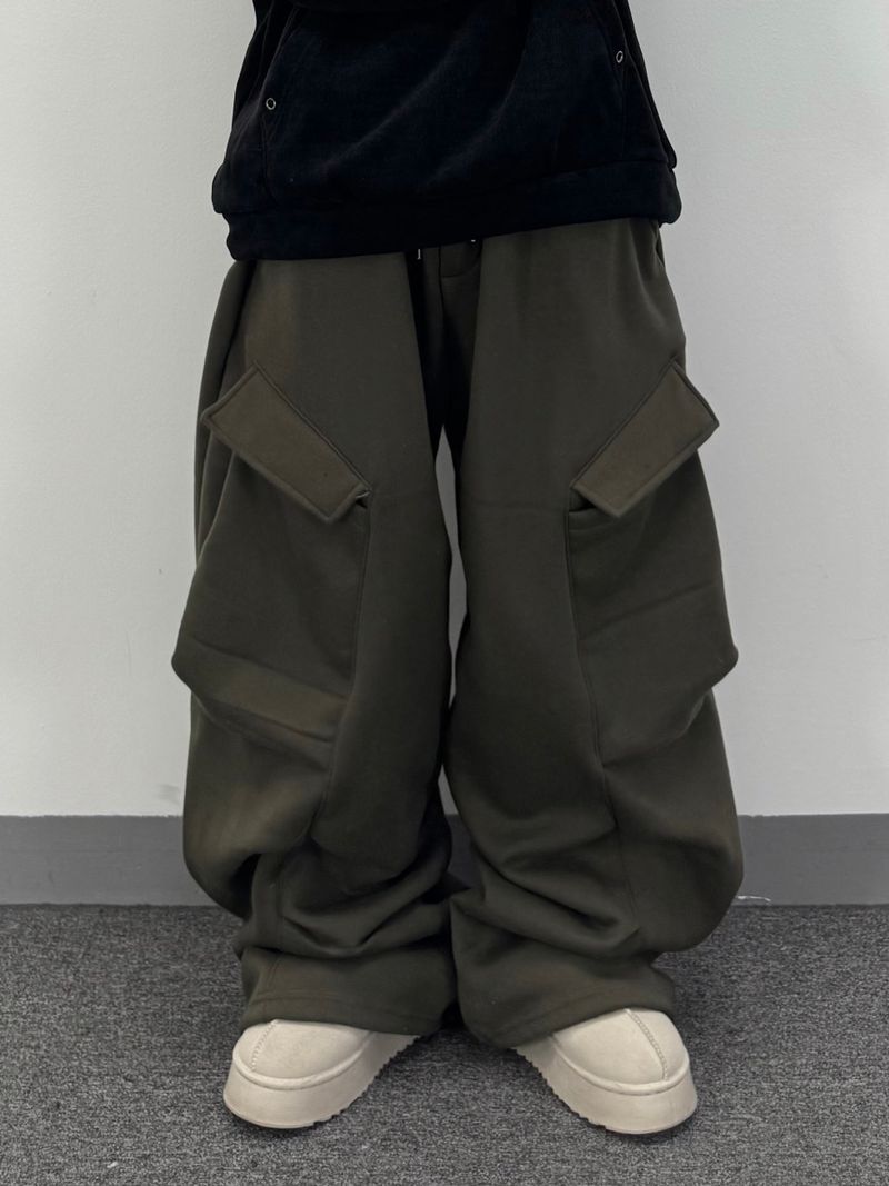 rib fleece sweat pants