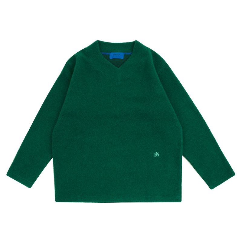 SWITCH123（スウィッチワンツースリー）の「ブークレ Vネック ロングスリーブ Tシャツ (ユニセックス)_SYF7TS03GN（トップス）」