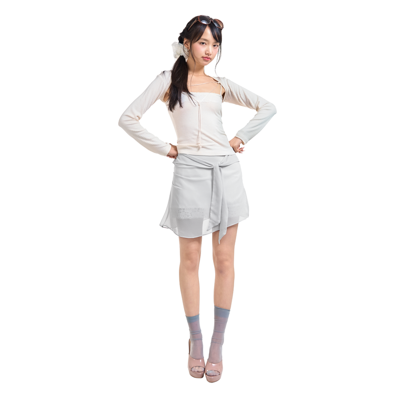 ROSY MIDI SKIRT [IVORY]
