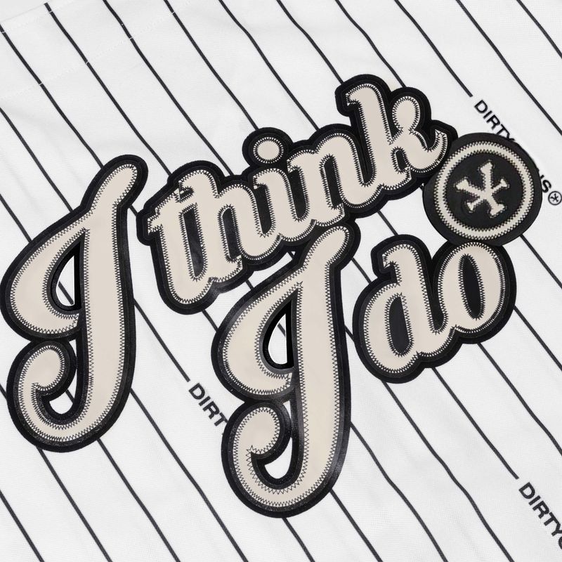 Baseball Black Striped - White