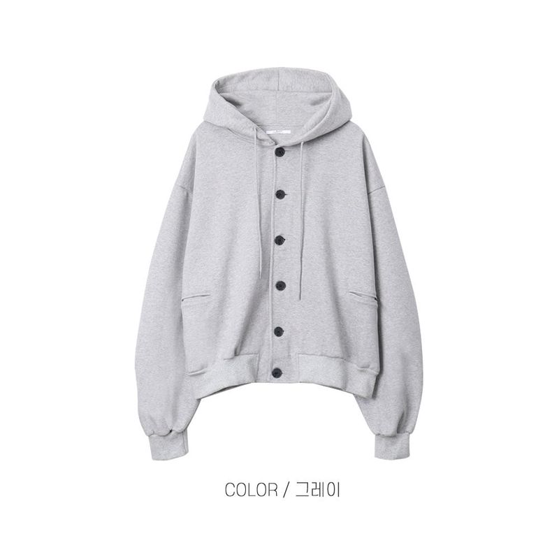 Nest Button Hoodie Zip-Up (3 Colors)