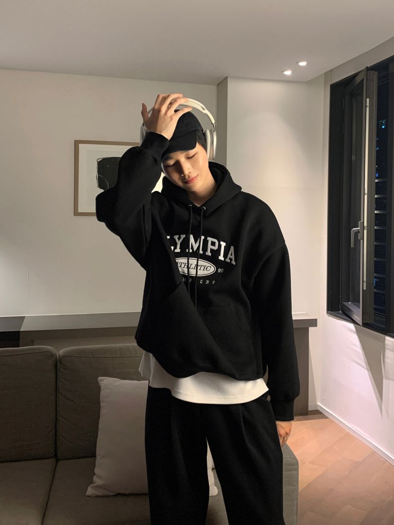LMN Olympia Embroidery Double Paper Oversized Fit Hooded (6 colors)