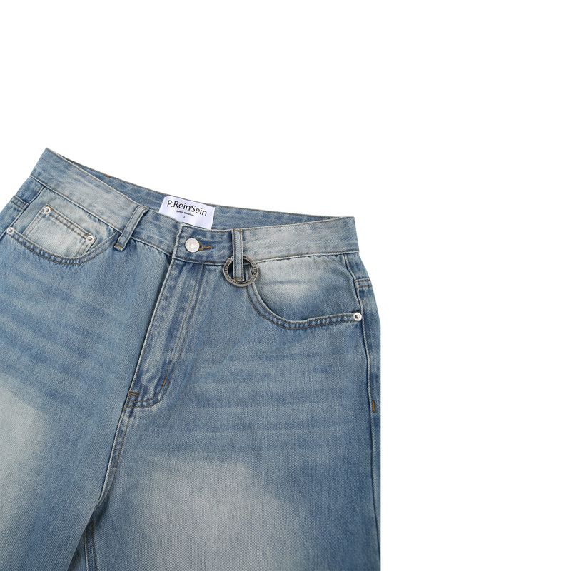 Light washing denim pants