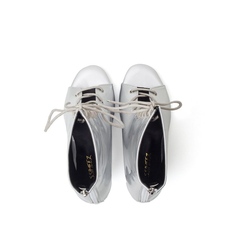 Basic Patent Open Toe Heel(Silver)