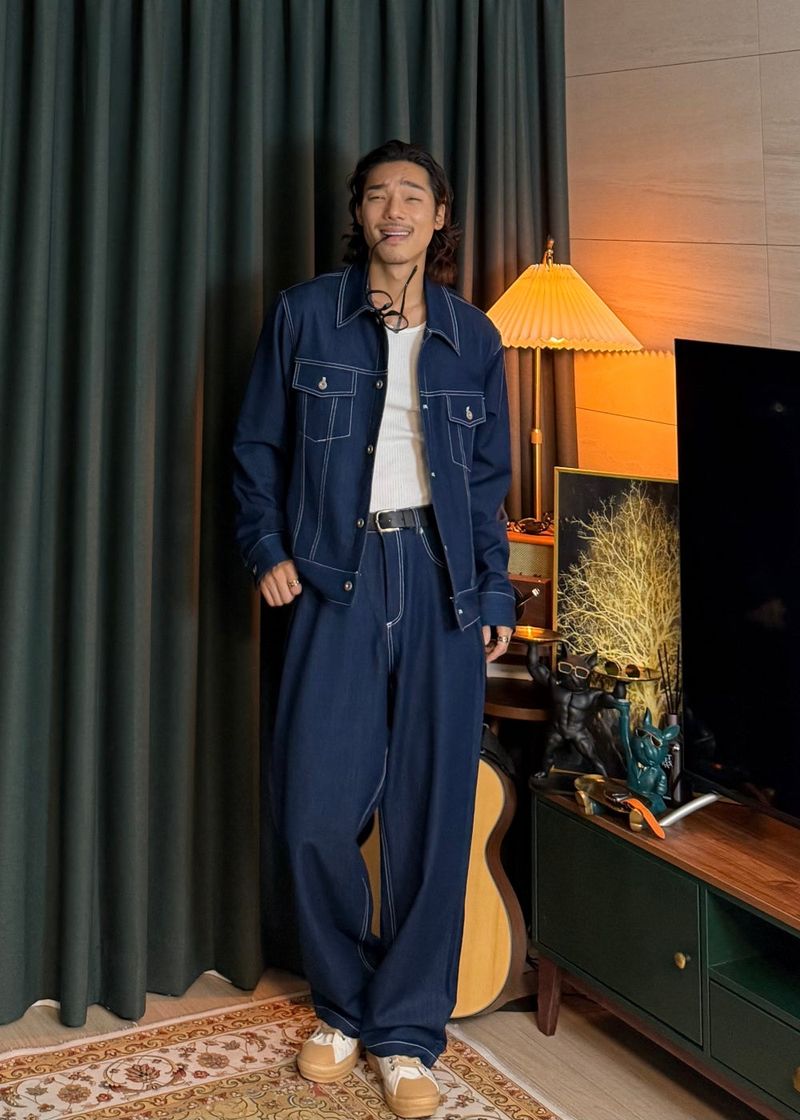 Stitch Bijou Denim Pants 3COLOR